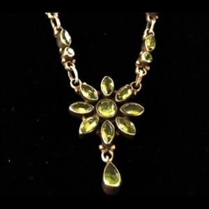 NIB heavy Green Peridot Fine Gems Sterling Silver 925 SET. S4.